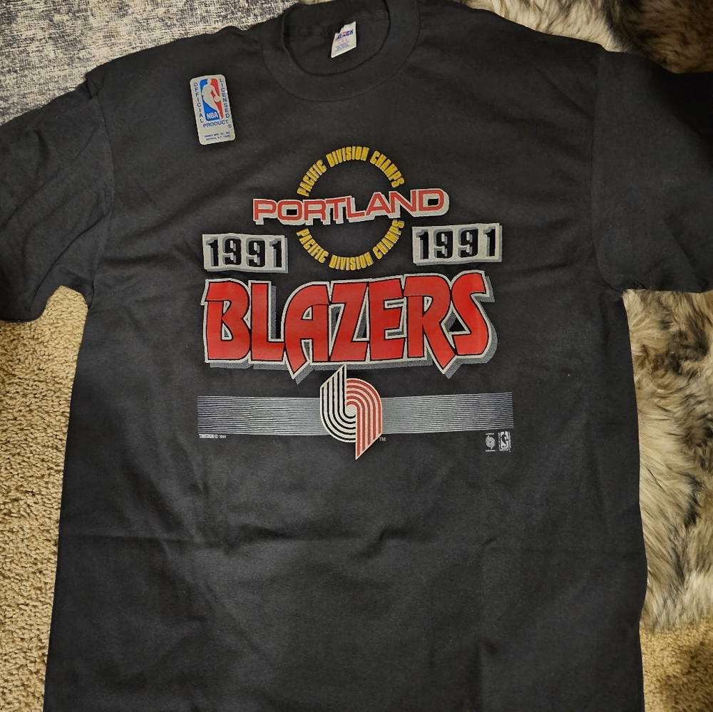 Official NBA vintage 1991 Portland Blazers pacific division champs shirt